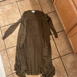 Lularoe duster cardigan XS brown